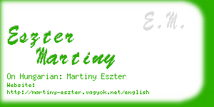 eszter martiny business card